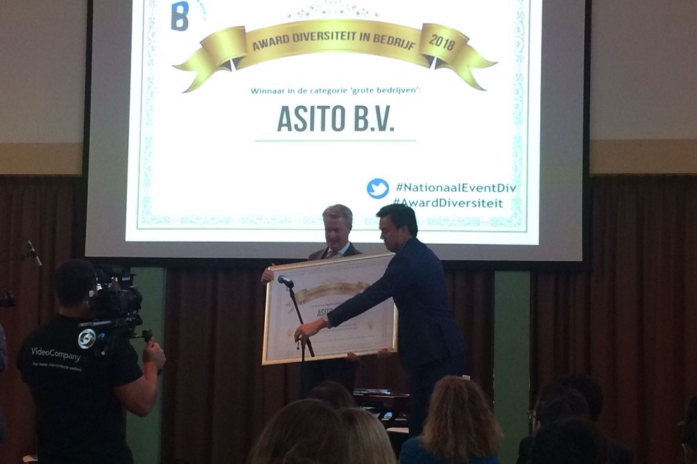 Asito eerste winnaar award Diversiteit in Bedrijf