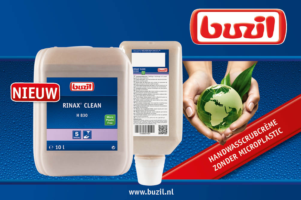 Buzil zorgt met RINAX® CLEAN H 830 voor een zuiver geweten en schone handen
