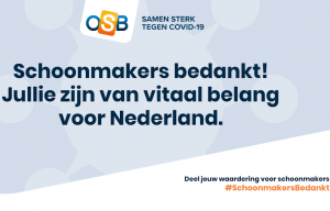 OSB start actie #SchoonmakersBedankt #SchoonmakersBedankt krijgt landelijke tv commercial