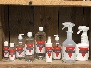 V-Com Chemicals is producent van Tendo's Handsanitizer & alcoholgel.