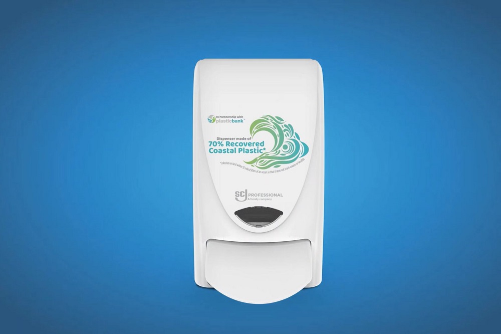 SC Johnson Professional lanceert nieuwe zeepdispenser voor wasruimtes van plastic uit zee